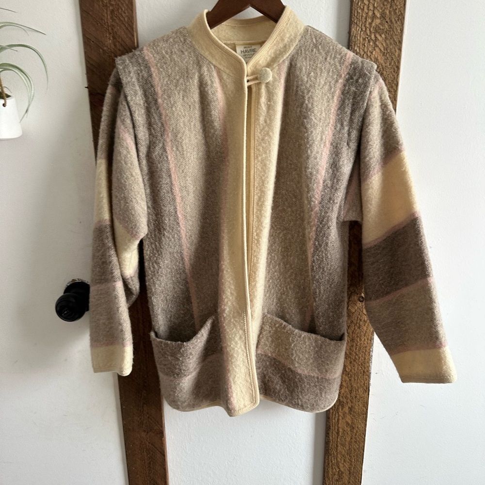Vintage Berit Havre Vevstue Norway Women’s Pure Wool Coat Wide Sleeve size small - Picture 12 of 16